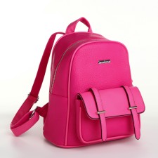 City backpack on lightning, bright pink color