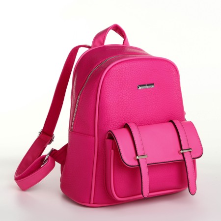 City backpack on lightning, bright pink color