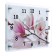 Carty clock is wall, interior "white-lilac flowers", silent, 25 x 35 cm