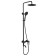 Shower system FMARK FS8345H, tropical shower, shower set, mixer, black