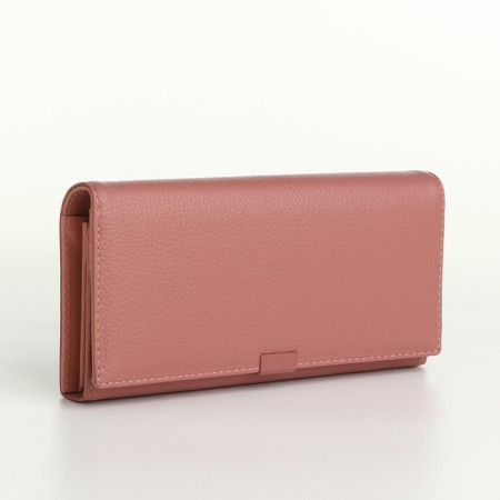 Women's wallet on magnets, pink color