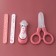 Children's manicure set (scissors, kniper, files), red color