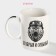 Porcelain shade mug "Brave and strong", 340 ml, white color
