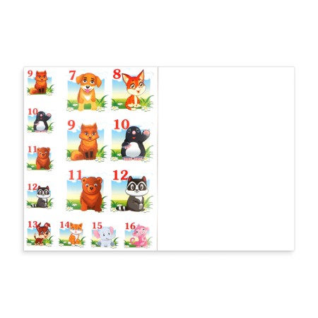 A set of stickers for kindergarten "Animals" 3 sets of 36 pieces-3