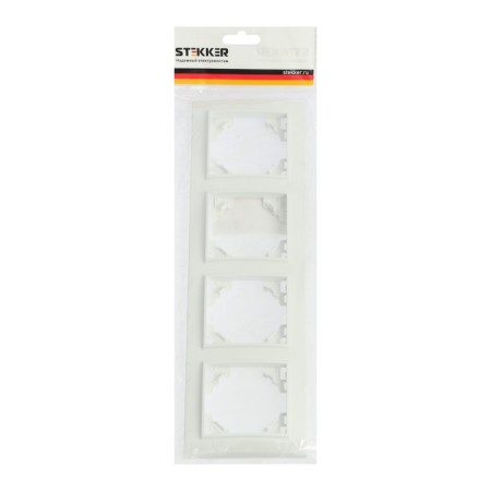 Frame four-seater horizontal, Stekker series Erna, PFR00-9004-01, White-3