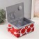 Casket for needlework "Red poppies on white" 19x26x14.5 cm
