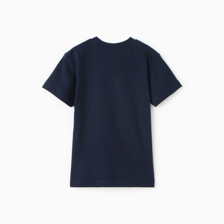 T-shirt for a boy, dark blue color, height 104 cm-3