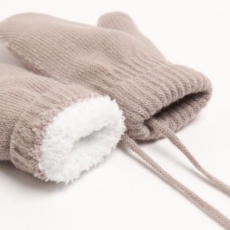 Mittens of two -layer Minaku "plain", col. Beige, rr 14 (4-5 years)-2