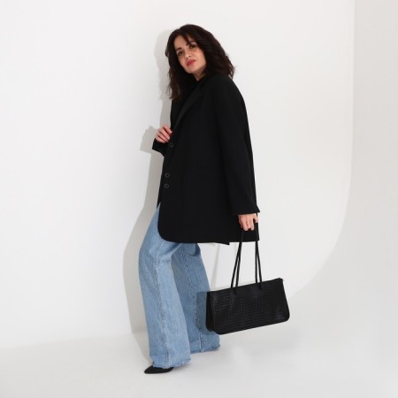 Bag Female Tout with zipper, black color-5