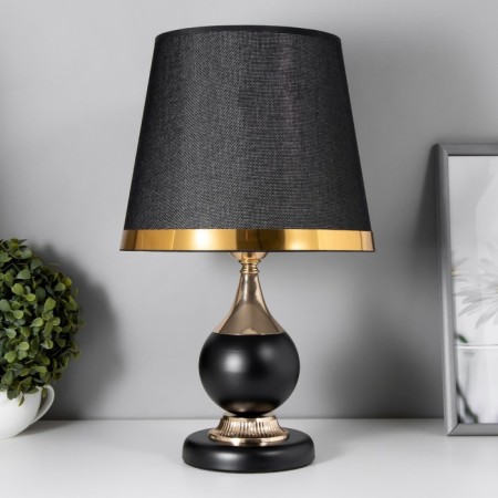 RIMINOM table lamp 1x60W E27 black and gold 24.5x24.5x40.5 cm Risalux
