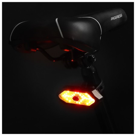 LED lamp, for a bicycle with turn signals, light and sound signal-1