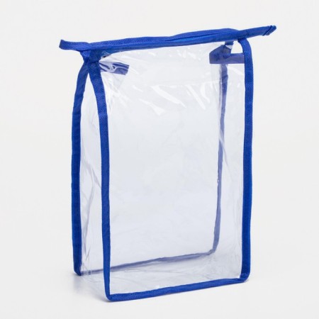 Lightning cosmetic bag, cornflower/transparent color-1