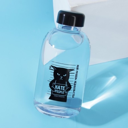 Water bottle "My level of discontent", 700 ml, mix