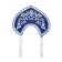 Kokoshnik "Frosty pattern", satin, blue color