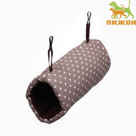 House "Ring" for rodents, 25*10*10 cm, whirlwind, brown