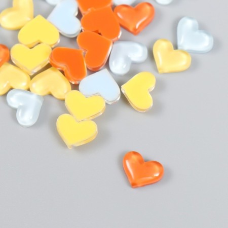 Decor for creativity Plastic "Hearts Bright" set 30 pcs MIX 1.1x0.9x0.3 cm-1