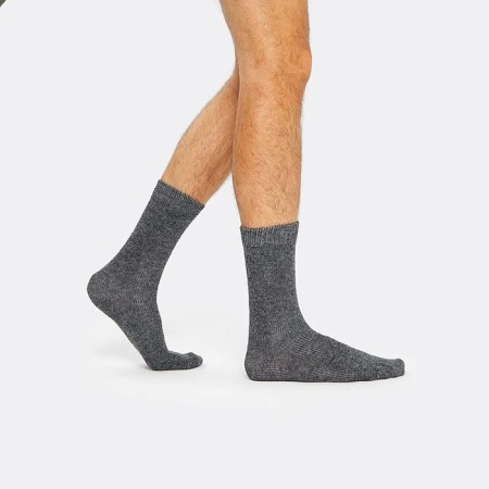 Male wool socks, dark gray melange color, size 29-31-2