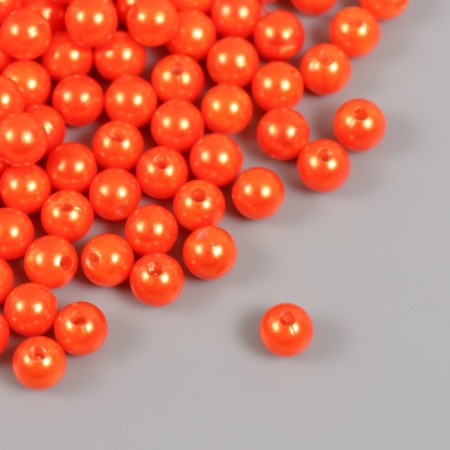 Set of beads "Pearls" d 8 mm, 250 gr, carrot-1