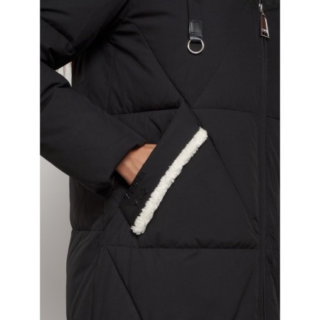 Coat insulated winter female, size 50, black color-9