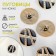 A set of buttons on the leg, d = 21.5 mm, 5 pcs, black/gold color