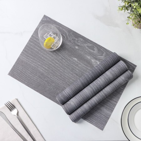 Set of serving napkins on the table "wood", 4 pcs, 45 × 30 cm, color gray color-3