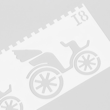 Stencil with curly edge "Vehicles" set of 8 pcs 17x6 cm-2
