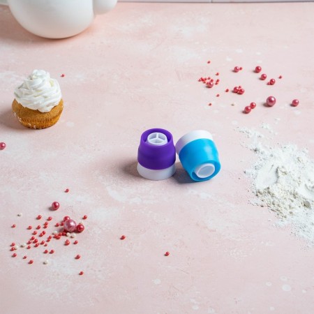 Set of pastry nozzles, d = 3.5 cm, 16 pcs, 2 adapters, color mix-8