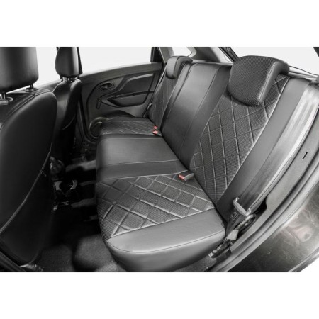 Auto-Chekhly Rival rhombus, Rear back is Separate 40/60, Lada Xray 2015-n., Eco-leather, black, SC.6004.2-2