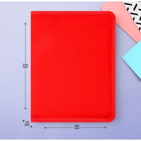 Plastic folder A5, 240 x 185 x 25 mm, lightning around, "Office"-1