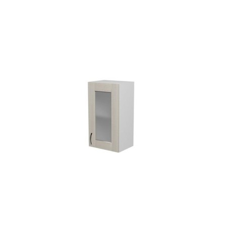 Larisa hinged cabinet 400x300x720 with white window/latte