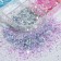 Sparkles for decor, 12 cells, small, multi -colored