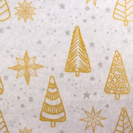 Siliconized "Christmas trees", gold in sheets, 0.18 x 0.18 m-3