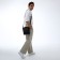Male bag over the shoulder, Textura, 2 external pockets, black color