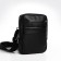 Male bag over the shoulder, Textura, artificial leather, black color