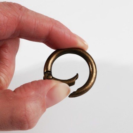 Karabin ring, d = 20/28 mm, thickness - 4 mm, 5 pcs, bronze color-2