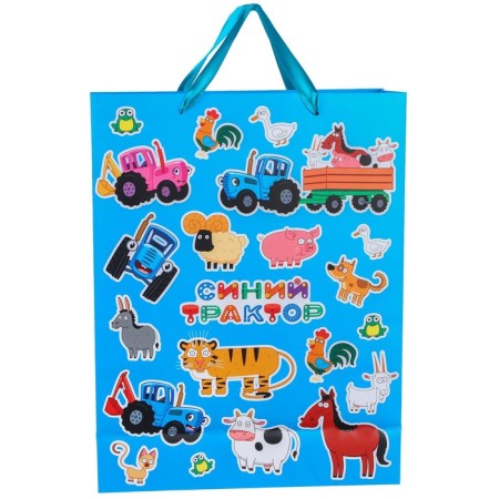 Laminated vertical package 31 x 40 x 11.5 cm "Blue Tractor", Blue Tractor-3