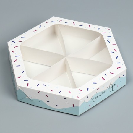 Confectionery box, packaging, Sweet Life, 23 x 23x 4 cm