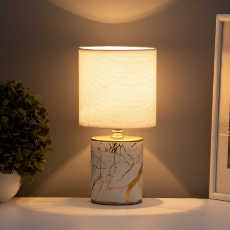 The desktop "Juno" E14 40W is a white-gold 13x13x26.5 cm-3
