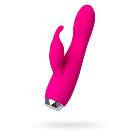 Vibrator with clitoral stimulant L’Eroina, pink color, 17 cm