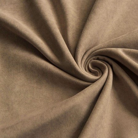 Set of curtains "Soft", size 145 x 270 cm - 2 pcs, grab - 2 pcs, color is dark - beige-2