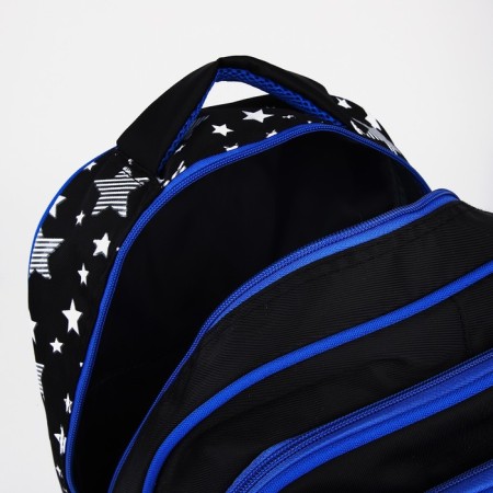 Baby backpack on lightning, 3 outer pockets, blue color-5
