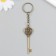 Metal keychain "Key - openwork" bronze 2.2x6.9 cm