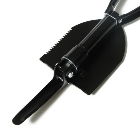Tourist shovel, l = 47 cm, folding, saw, metal stalk, with a pen, in a case, Greengo-2