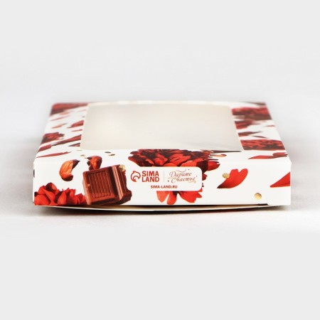 Box for chocolate "for you", with a window, 17.3 × 8.8 × 1.5 cm-3