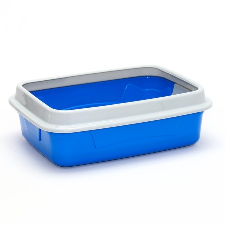 Toilet with side and net, 45x34x10 cm, blue/gray-2