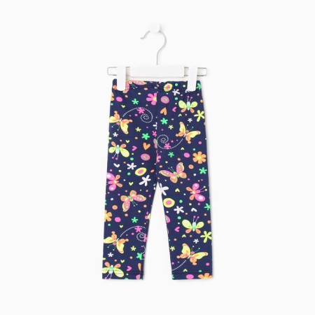 Leggings for girls 2pcs, blue/multi -colored color, height 104 cm-1