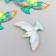 Decor for creativity Plastic "Bird green-yellow with gold" 2.3x3.5x0.4 cm