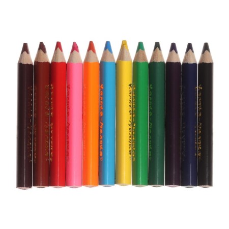 Pencils of 12 flowers "Kalyak-Malyak", three-sided, thick-1