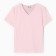 T-shirt female V-shaped neckline, pink color, size 44