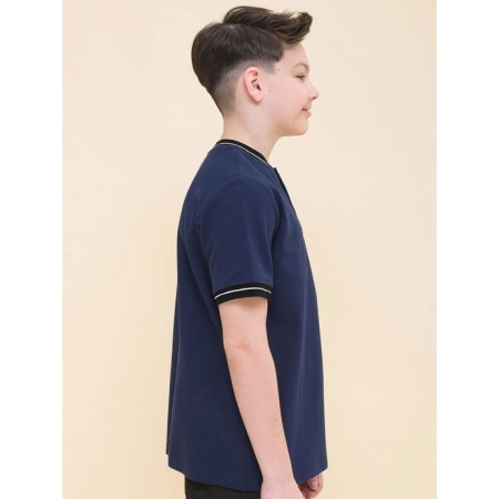 Henley T-shirt for Pelican boy, height 122 cm, dark blue color-1